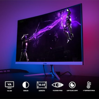 Foto 5 | Monitor Gamer Xtreme Pc Gaming Clarity Curvo 23.8'' 4ms 100hz Fhd Va Hdmi Blanco Freesync G-sync