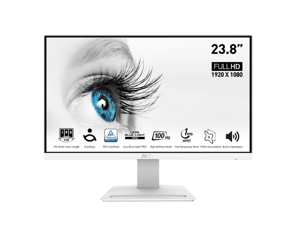Foto 1 | Monitor Msi Pro Mp243xw, 24 Pulgadas, Ips Fhd, 100 Hz, 1 Ms Con Soporte Inclinable - Venta Internacional.