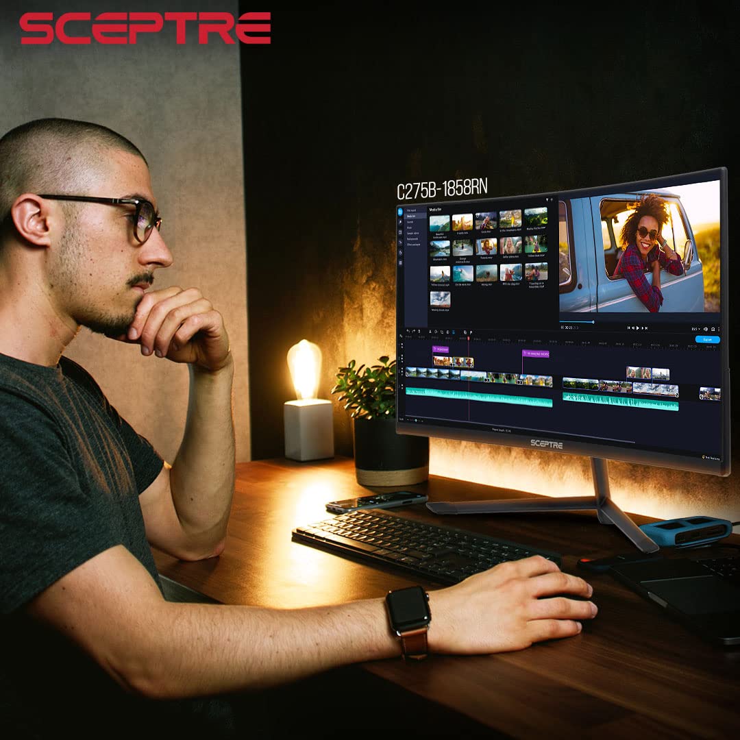 Foto 6 pulgar | Monitor Para Juegos Sceptre Curved 27 Fhd 1080p 165 Hz 2021 C275b-1858rn - Venta Internacional.