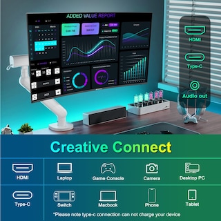 Foto 5 | Monitor Sansui Curvo Usb Tipo-c Fhd 1080p De 27 Pulgadas Y 100 Hz - Venta Internacional.