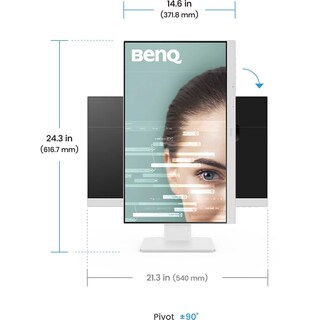 Foto 3 | Monitor Benq Gw2486tc Office Usb Hub 24'' 1080p Ips Blanco - Venta Internacional.
