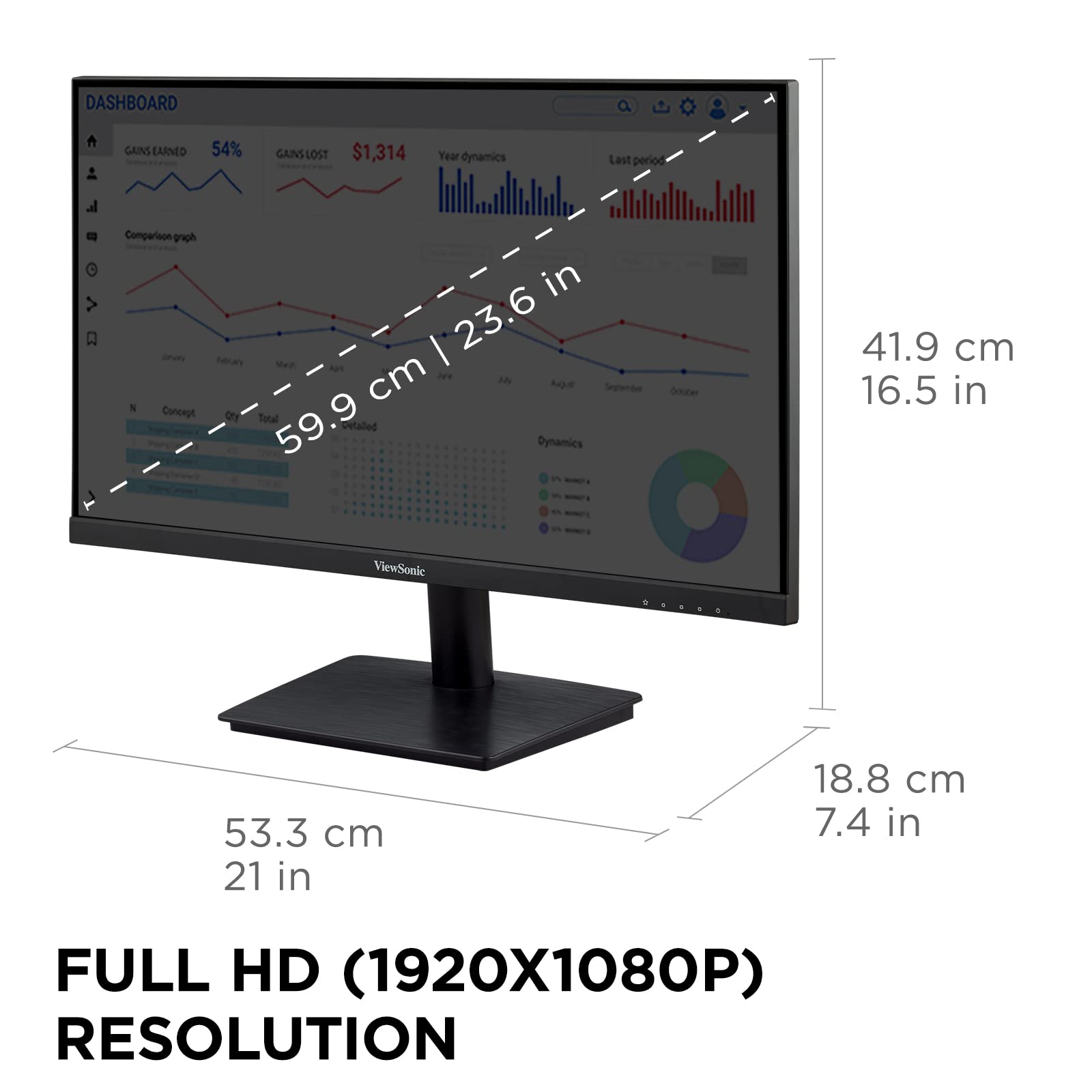 Foto 3 | Monitor Viewsonic Va2409m Ips Full Hd 1080p 75 Hz De 24 Pulgadas - Venta Internacional