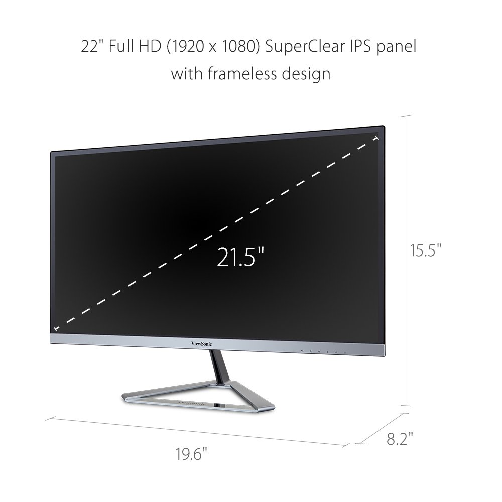 Foto 4 pulgar | Monitor Viewsonic Vx2276-smhd De 22 Pulgadas 1080p Ips 75 Hz Hdmi/dp - Venta Internacional