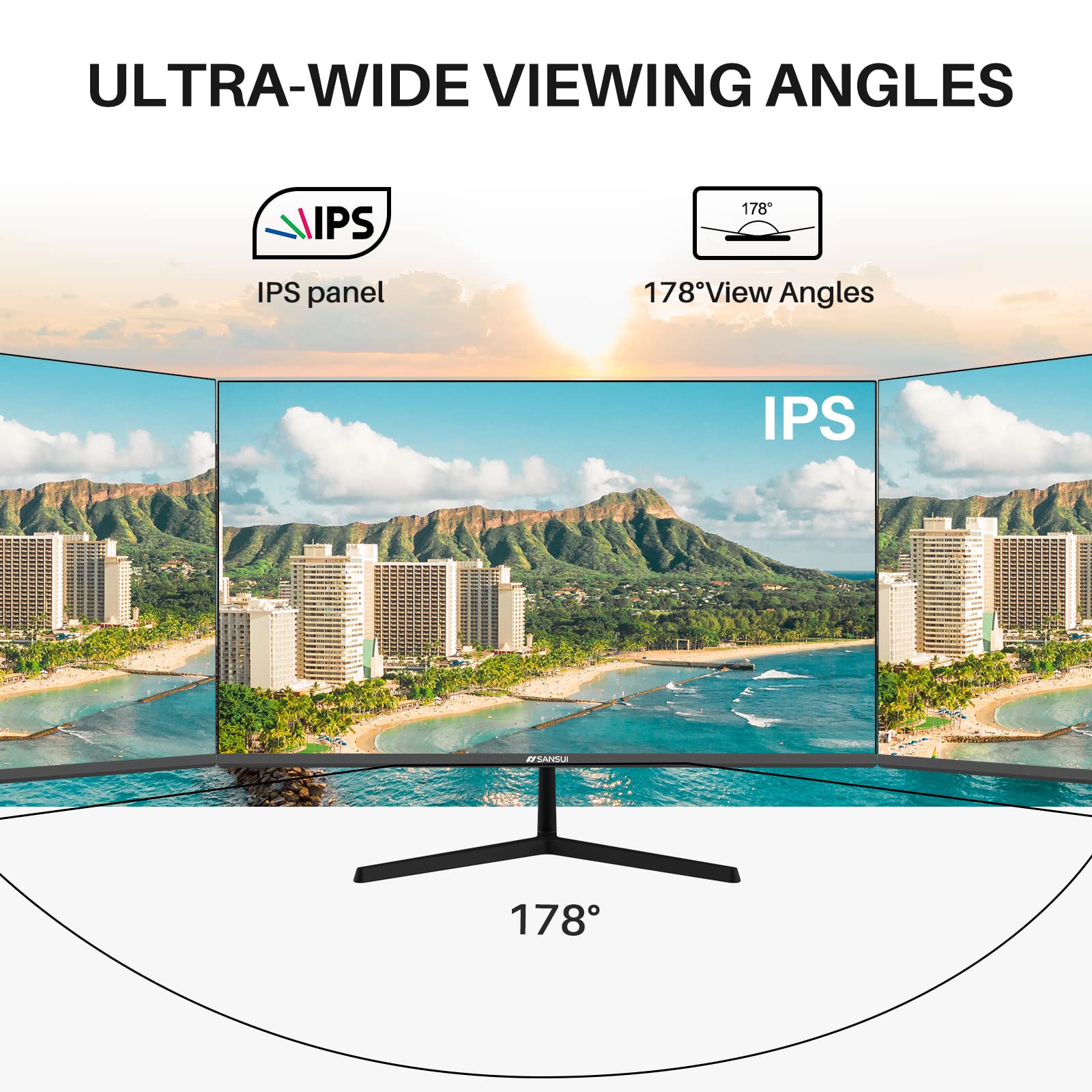 Foto 7 pulgar | Monitor De Ordenador Sansui 27 Pulgadas 100 Hz Ips Usb Tipo C Fhd 1080p - Venta Internacional.