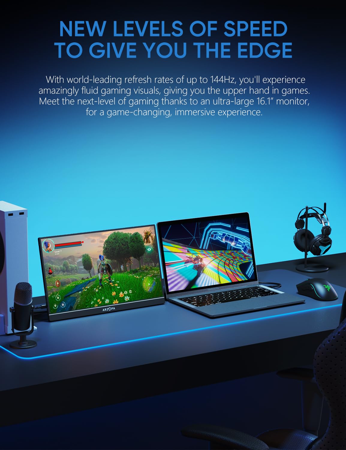 Foto 3 pulgar | Monitor Portátil Arzopa Z1fc 16.1'' 144 Hz 1080p Fhd + Sleeve - Venta Internacional