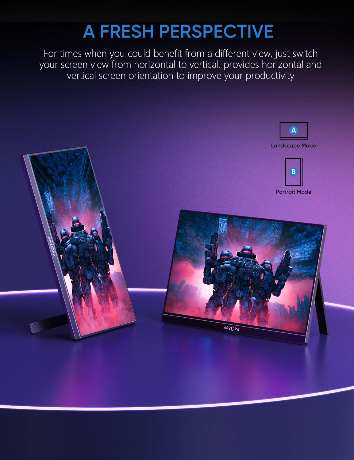 Foto 5 pulgar | Monitor Portátil Arzopa Z1fc 16.1'' 144 Hz 1080p Fhd + Sleeve - Venta Internacional