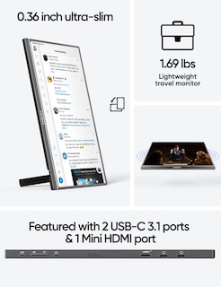 Foto 6 | Monitor Portátil Arzopa De 16.1 Pulgadas 100% Srgb Fhd Con Funda - Venta Internacional.