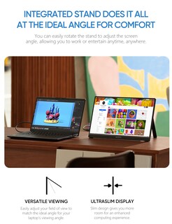 Foto 7 | Monitor Portátil Arzopa De 16.1 Pulgadas 100% Srgb Fhd Con Funda - Venta Internacional.