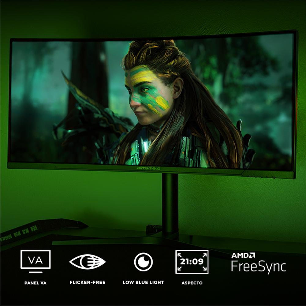 Foto 6 pulgar | Monitor Gamer Curvo 34'' Dxtgaming Immersion Ultra Wide Wqhd 1ms 165hz 4k Va Rgb Freesync Negro