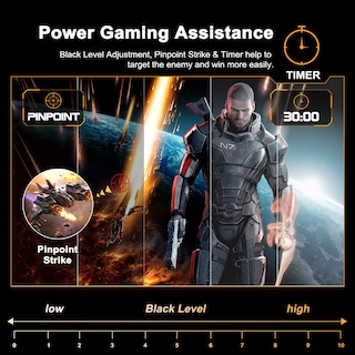 Foto 5 | Monitor Sansui Curvo Gaming De 24 Pulgadas, 180 Hz, Fhd 1080p - Venta Internacional.