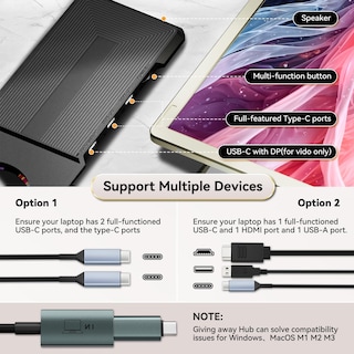 Foto 4 | Extensor De Pantalla Para Portátil Domyfan 15.6 Pulgadas Fhd 1080p Ips 120% Srgb - Venta Internacional.