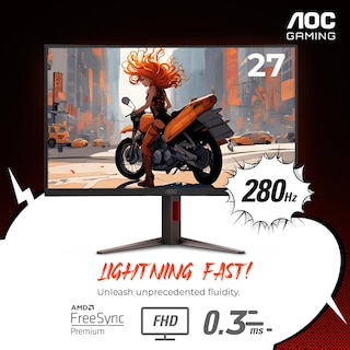 Foto 2 | Monitor Aoc C27g4zh, 27 Pulgadas, Curvo, Ultrarrápido, Fhd, 280 Hz, Hdmi/dp - Venta Internacional.