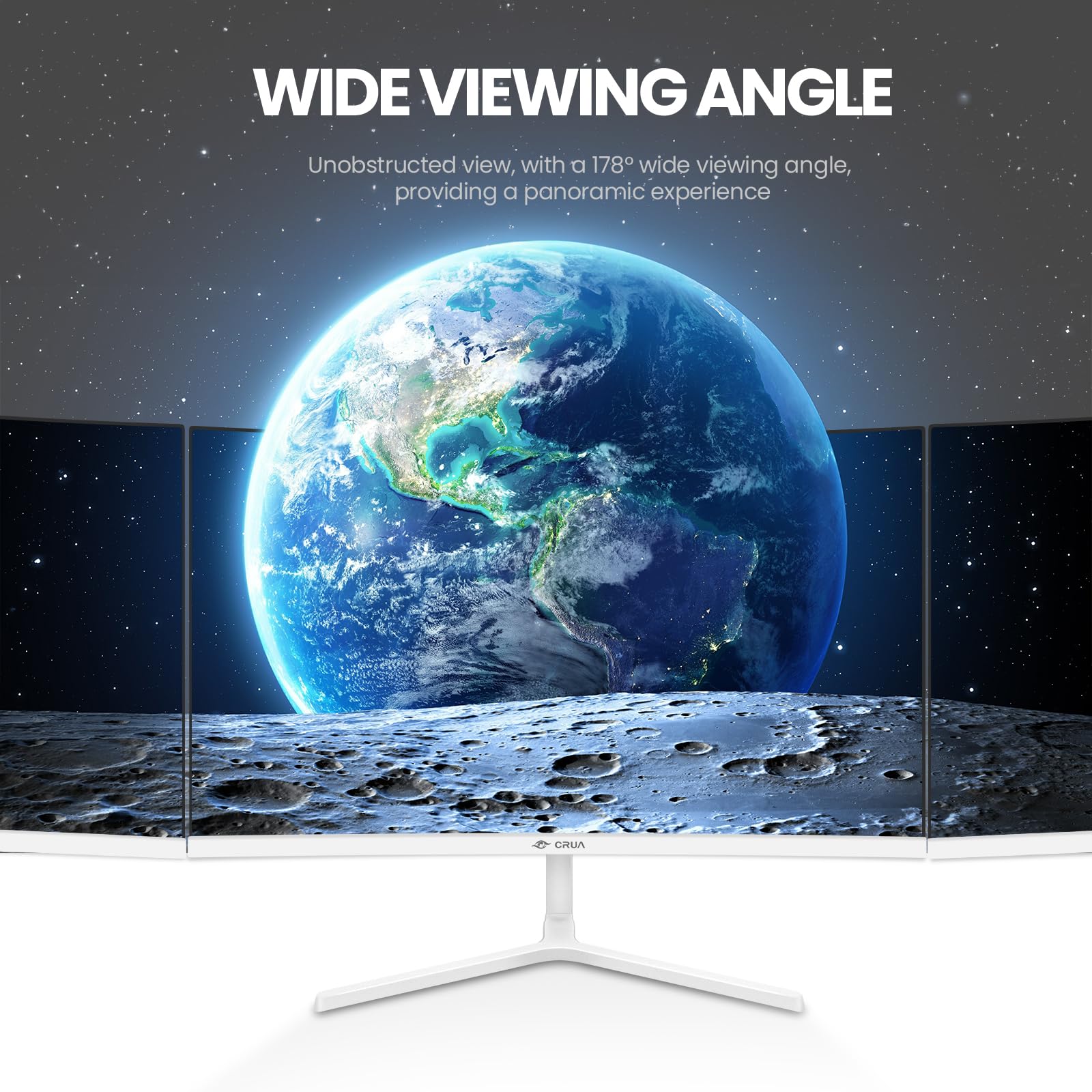 Foto 4 pulgar | Monitor Curvo Crua 24'' Fhd 100 Hz Blanco - Venta Internacional