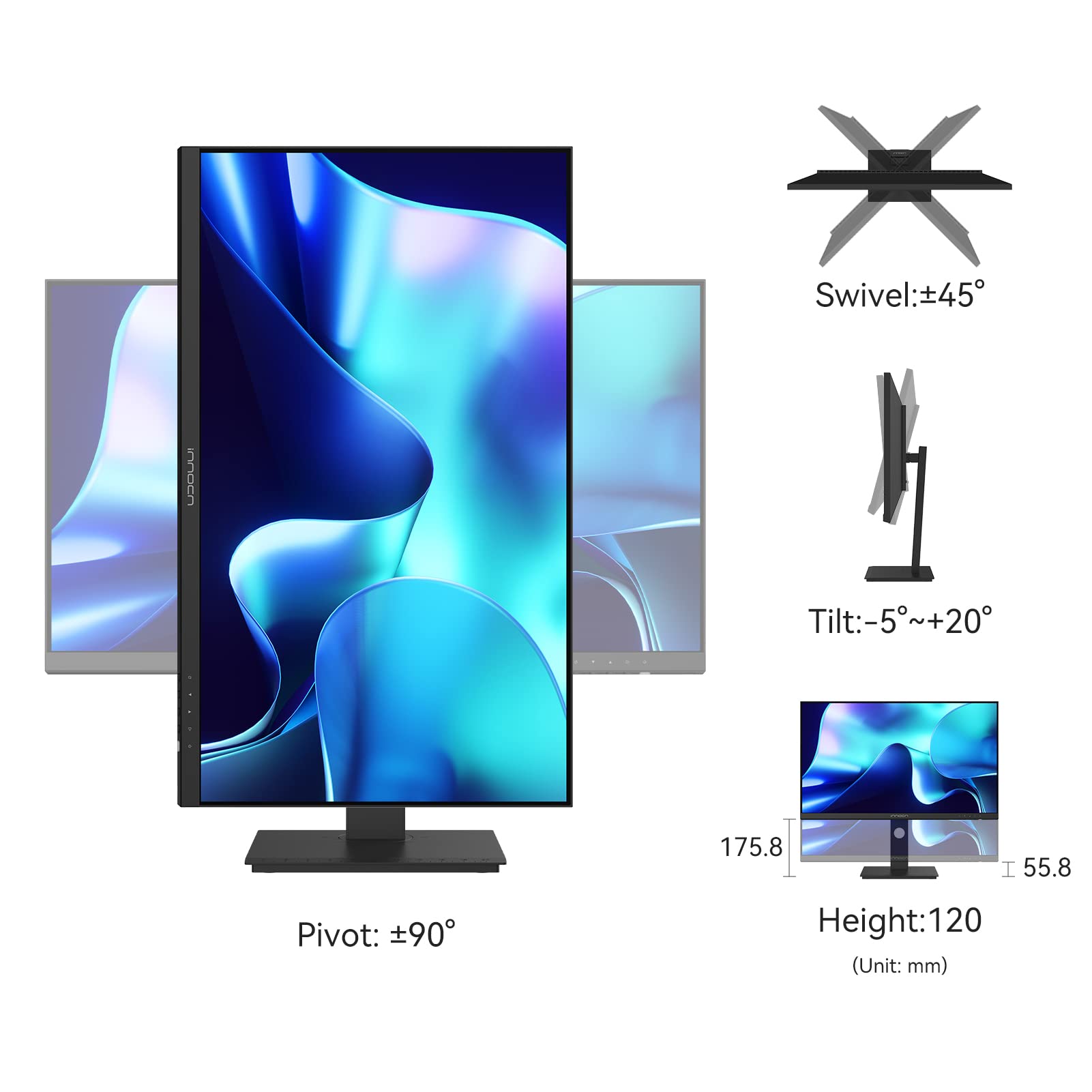 Foto 6 pulgar | Monitor Innocn 4k Uhd 3840 X 2160 Lcd Ips Hdr400 De 27 Pulgadas - Venta Internacional.