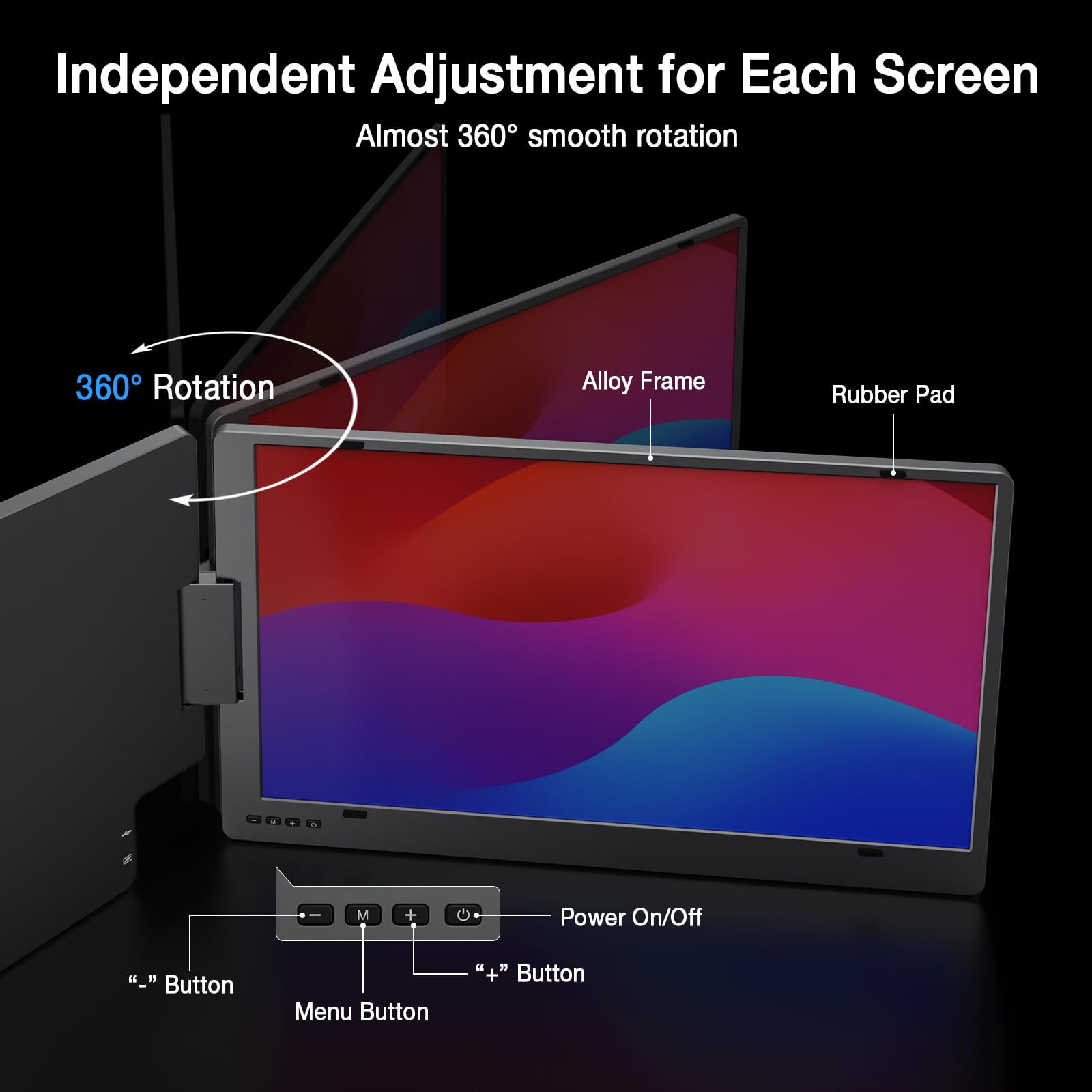 Foto 6 | Monitor Portátil Kyy X90d Computadora Portátil Con Triple Monitor Fhd De 15.6 Pulgadas - Venta Internacional.