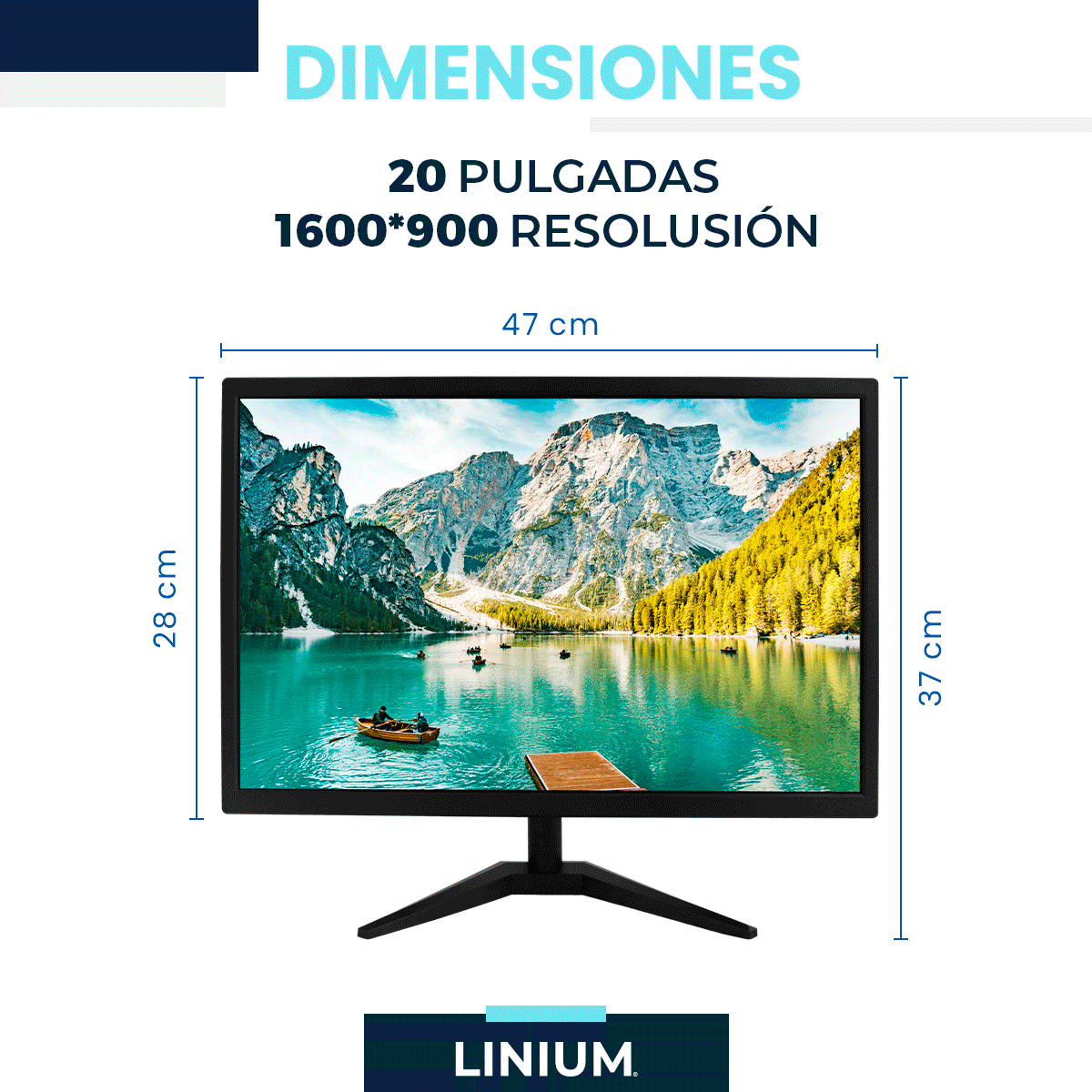 Foto 2 | Monitor Hd Linium Pantalla Pc Computadora 20 Pulgadas Led