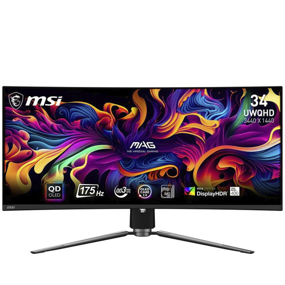 Foto 2 pulgar | Monitor MSI 34'' 175hz Uwqhd Curvo Dp HDMI Negro Mag 341cqp Qd-oled