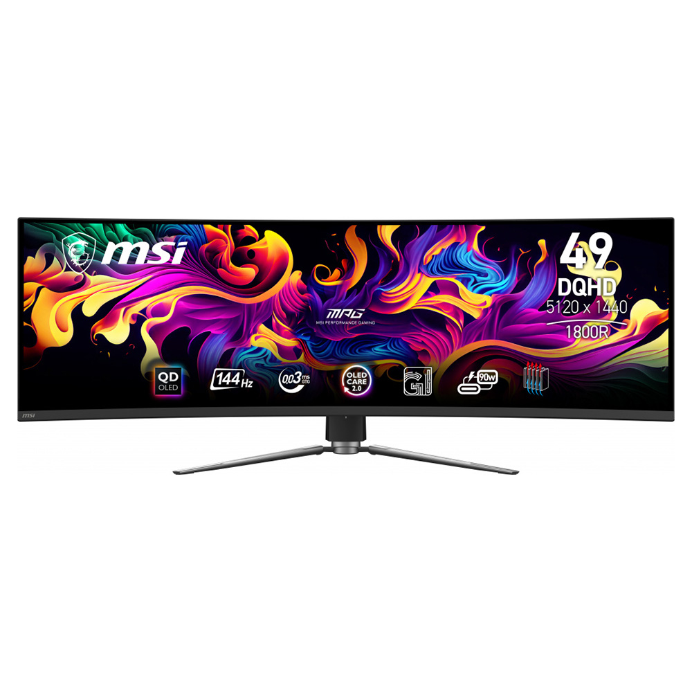 Foto 4 pulgar | Monitor MSI 49'' 144hz Dqhd Curvo Dp HDMI Negro Mpg 491cqp Qd-oled