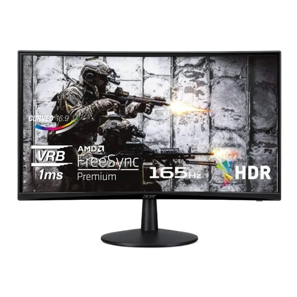 Foto 7 pulgar | Monitor Curvo Led Para Juegos Acer Nitro Ed240q H Full Hd - 16:9 - Negro