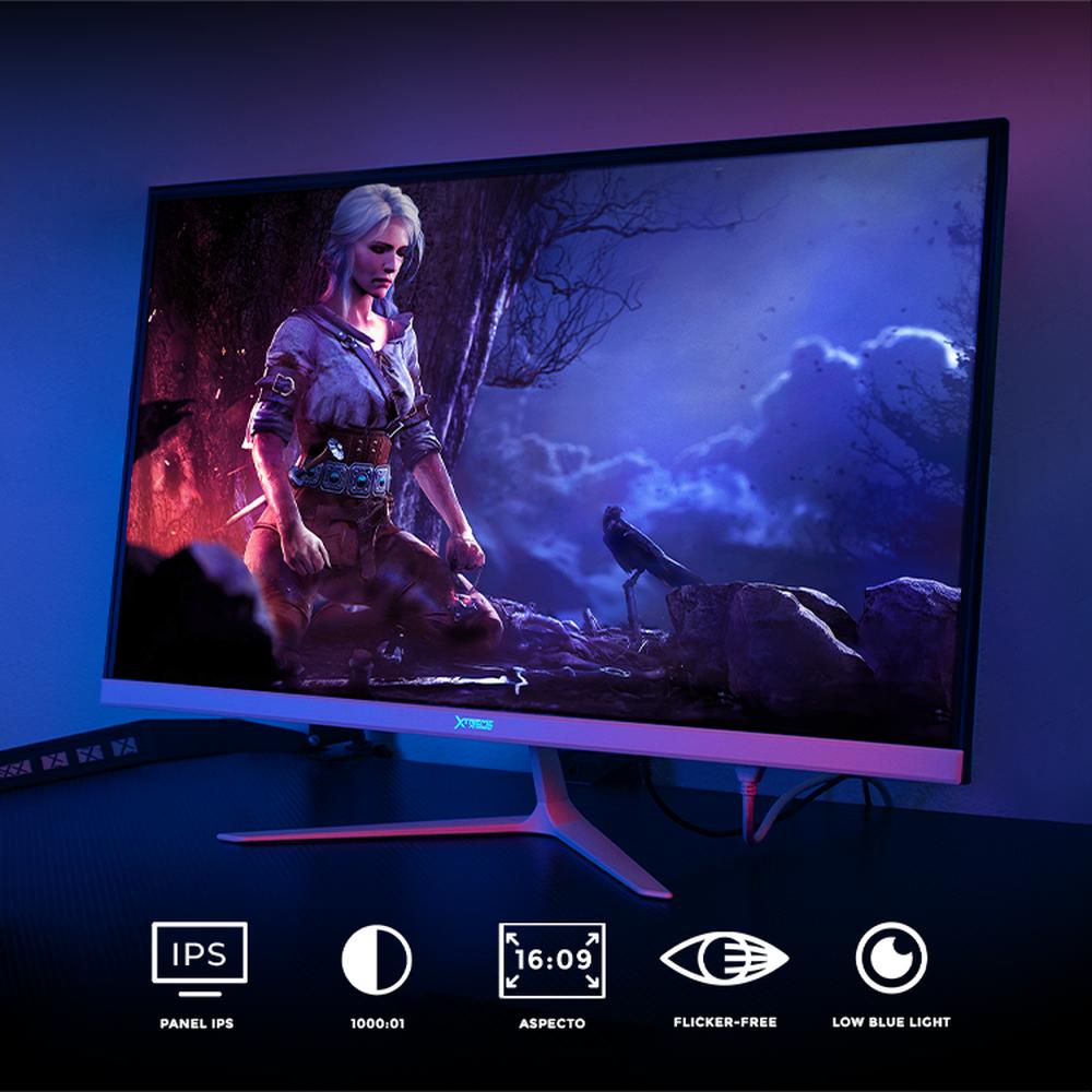 Foto 6 pulgar | Monitor Gamer Xtreme Pc Gaming Infinite Game 23.8'' 5ms 75hz Fhd Ips Hdmi Usb-c Altavoces Blanco Freesync G-sync