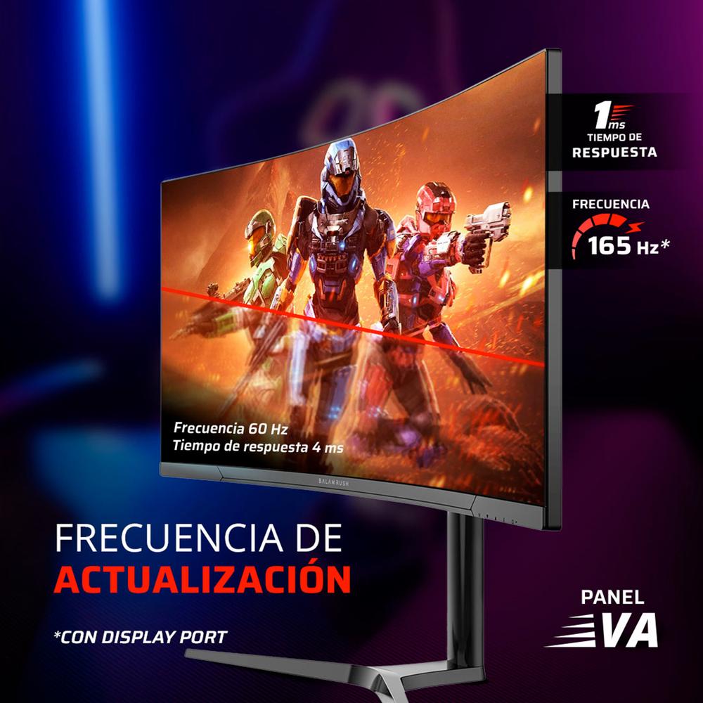 Foto 5 pulgar | Monitor Gamer Curvo 34 Balam Rush Ultra Explorer Mxt34p 1ms 165hz Ultra Wide Qhd Va Led Hdmi Dp Freesync Bocinas Negro