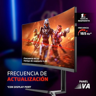 Foto 4 | Monitor Gamer Curvo 34 Balam Rush Ultra Explorer Mxt34p 1ms 165hz Ultra Wide Qhd Va Led Hdmi Dp Freesync Bocinas Negro