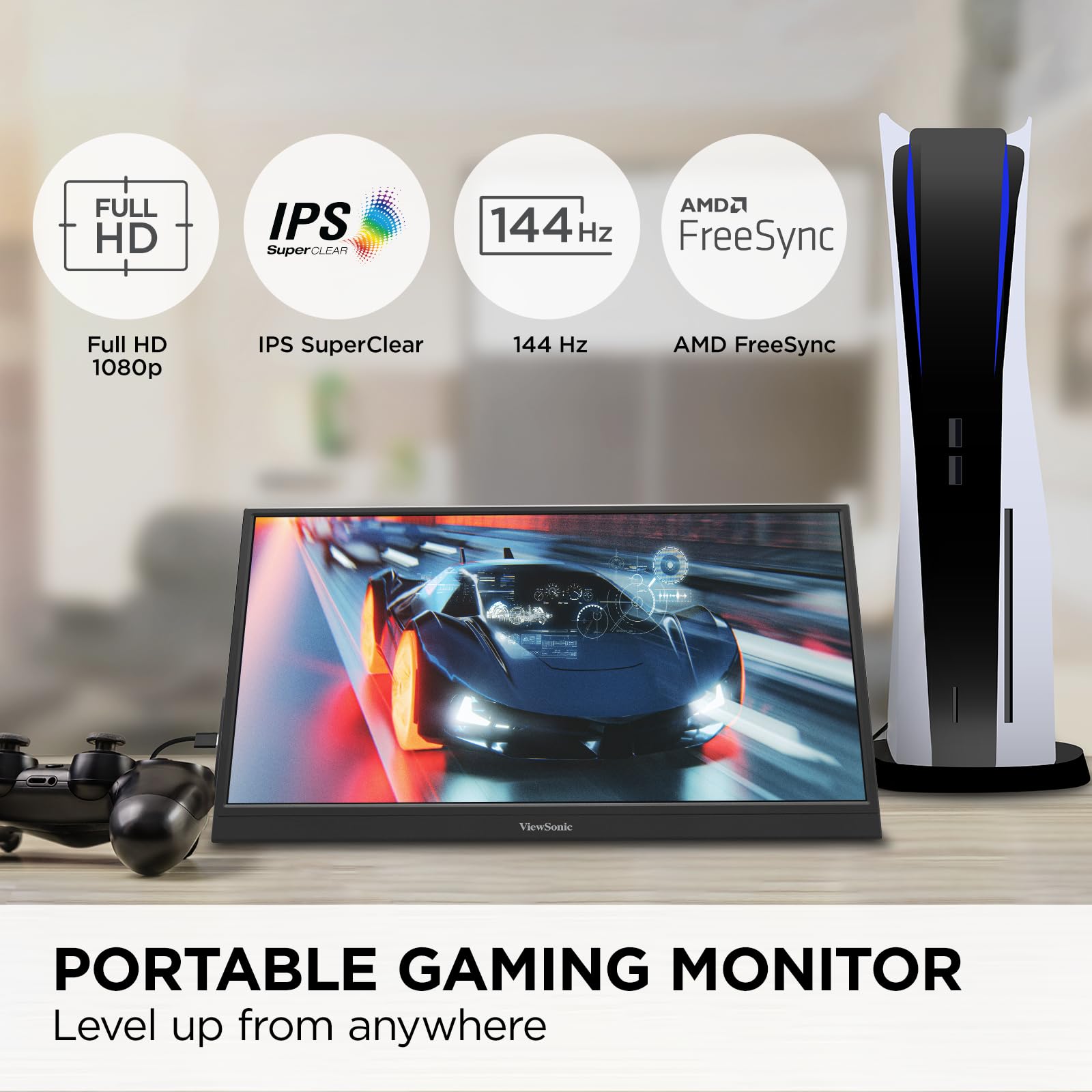 Foto 2 | Monitor Portátil Para Juegos Viewsonic Vx1654 40 Cm 1080p 144 Hz - Venta Internacional.