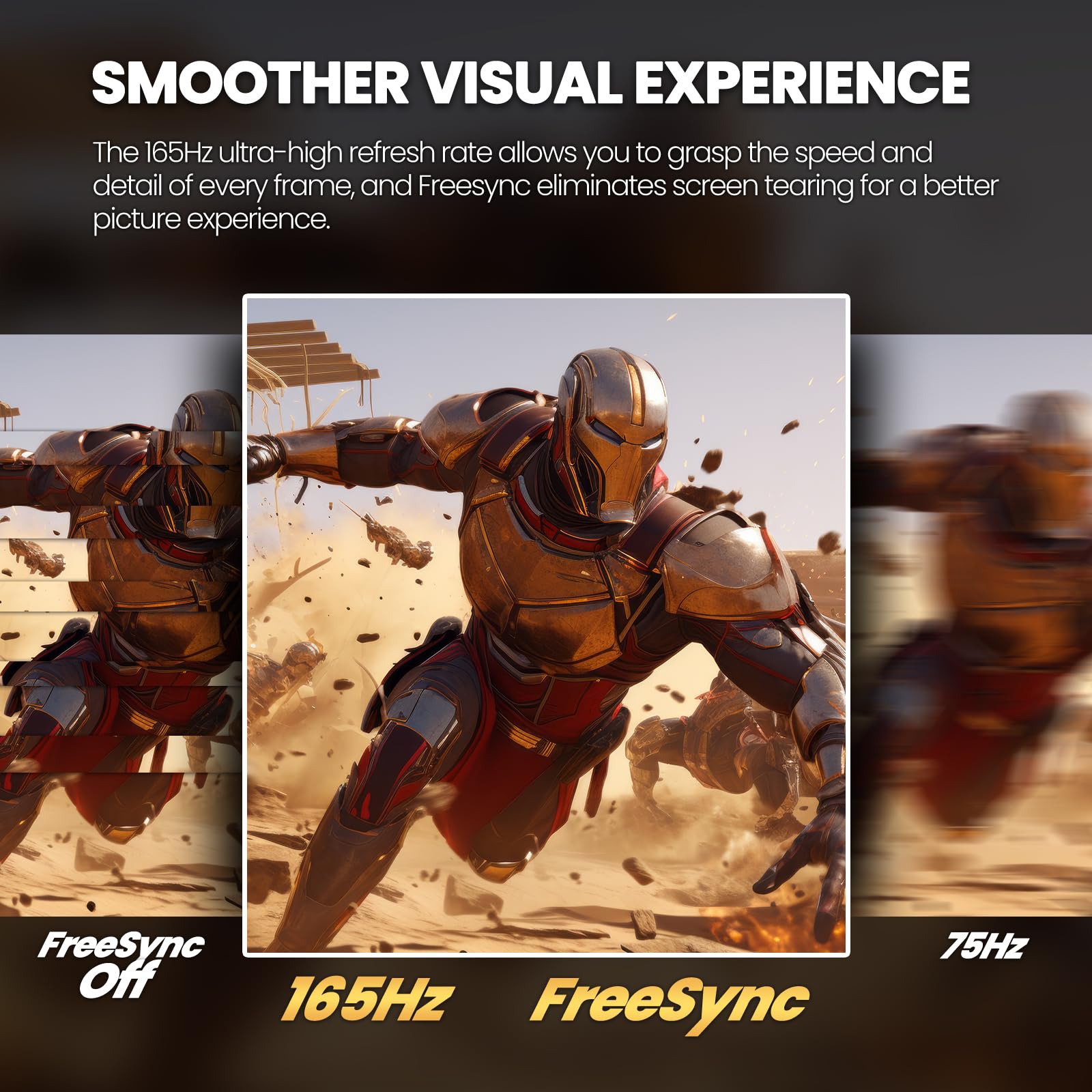 Foto 6 | Monitor Para Juegos Crua Ultrawide Wqhd De 34 Pulgadas 3440 X 1440 165 Hz - Venta Internacional.