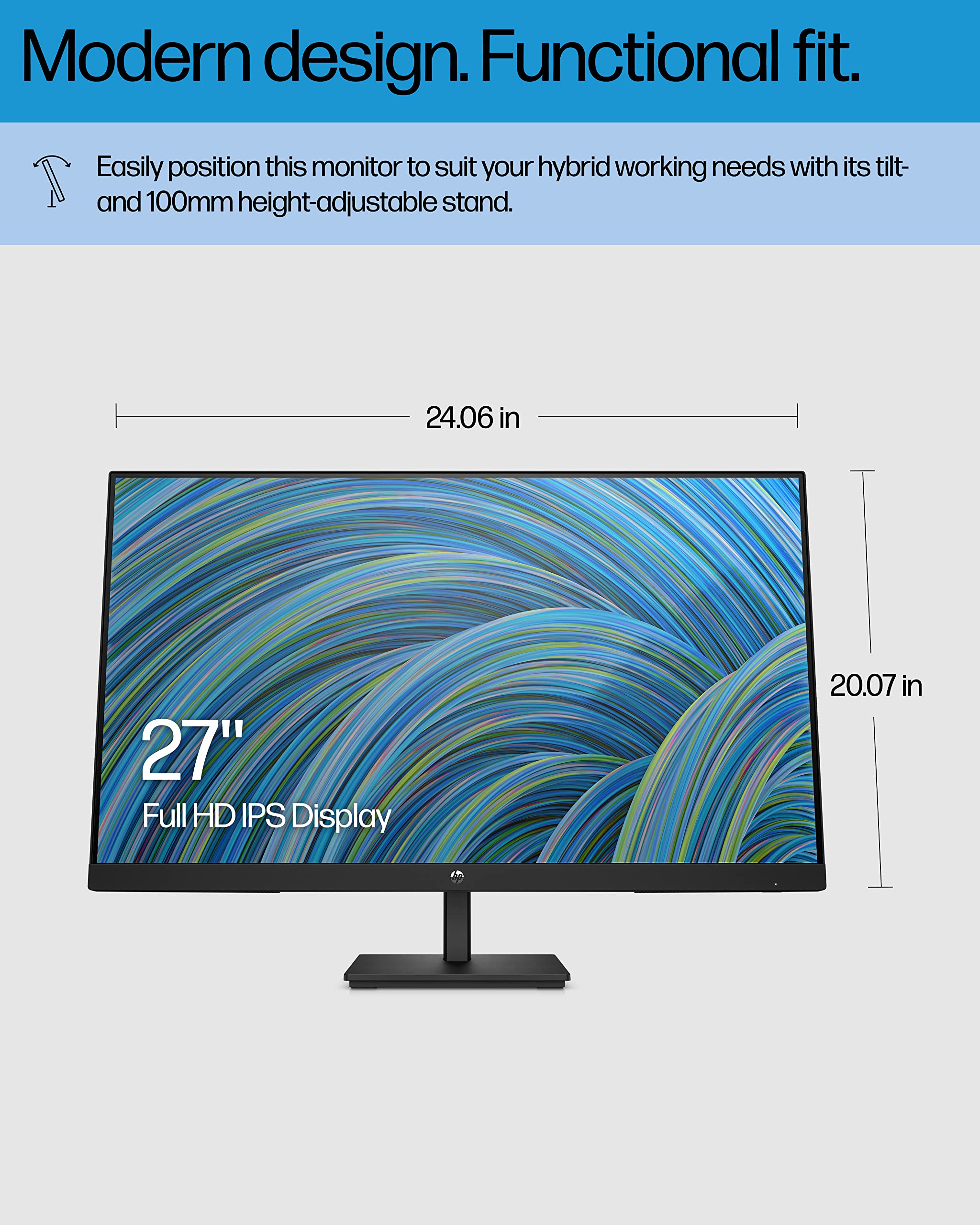 Foto 5 pulgar | Monitor Hp M27ha Fhd, Panel Ips De 27 Pulgadas Con Audio Incorporado - Venta Internacional.