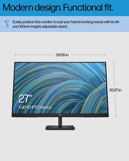 Foto 4 | Monitor Hp M27ha Fhd, Panel Ips De 27 Pulgadas Con Audio Incorporado - Venta Internacional.
