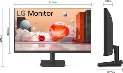 Foto 3 | Monitor Lg 25” Ips Led 100hz Fhd 25ms550-b, Ajustable, Negro
