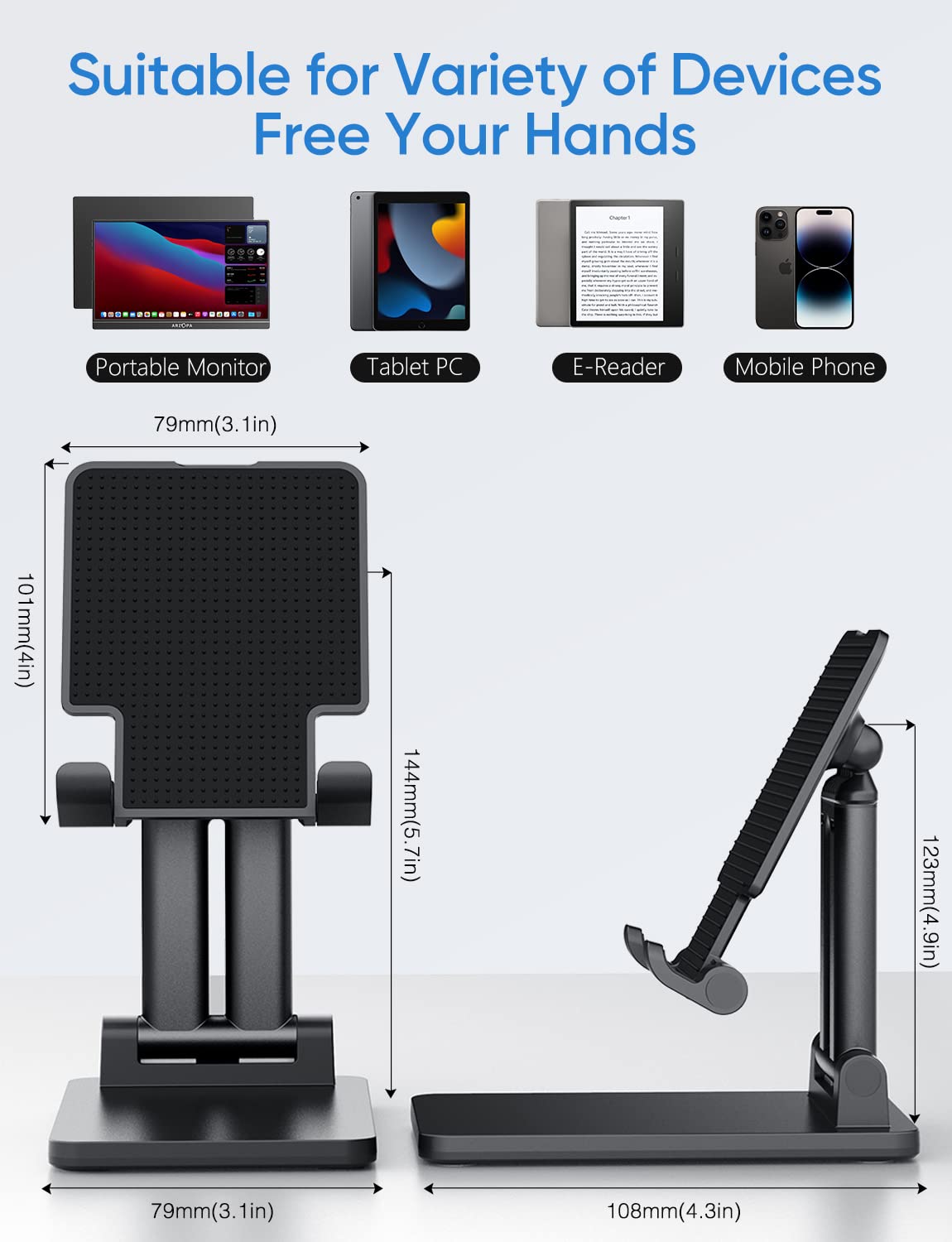 Foto 8 pulgar | Soporte Portátil Para Monitor Y Tableta Arzopa 15.6'' 1080p Fhd - Venta Internacional.