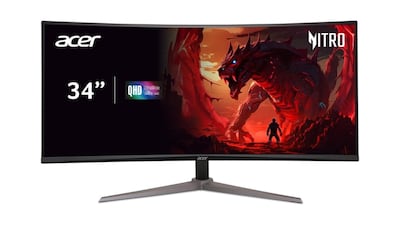 Foto 2 | Monitor Gamer Acer Nitro 34” Curvo Qhd 180hz 1ms 21:9 Hdr10 Freesync Premium Ed340cu Sbmiipx