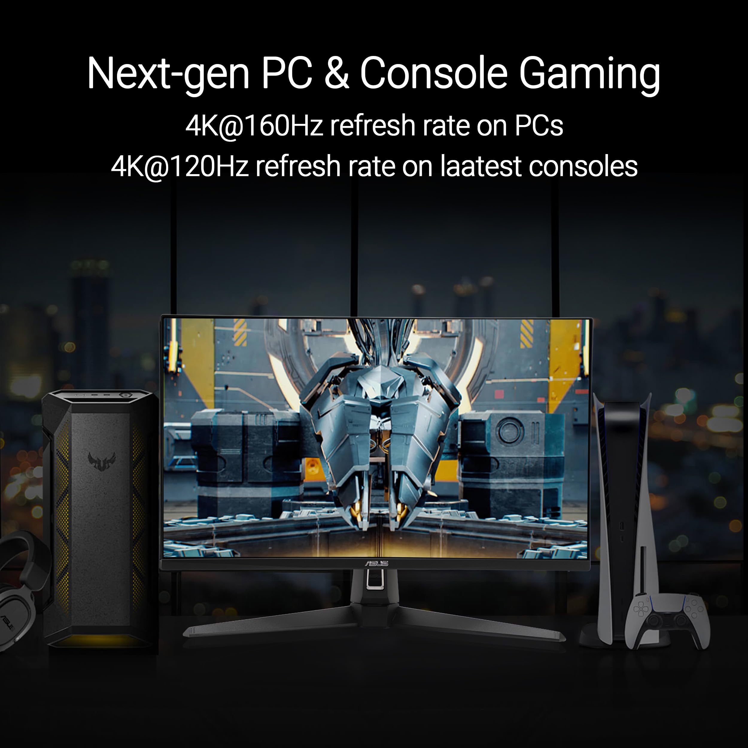 Foto 7 pulgar | Monitor Asus Tuf Gaming De 27 Pulgadas, 4k Hdr (vg27uq1a), 160 Hz, 1 Ms - Venta Internacional.