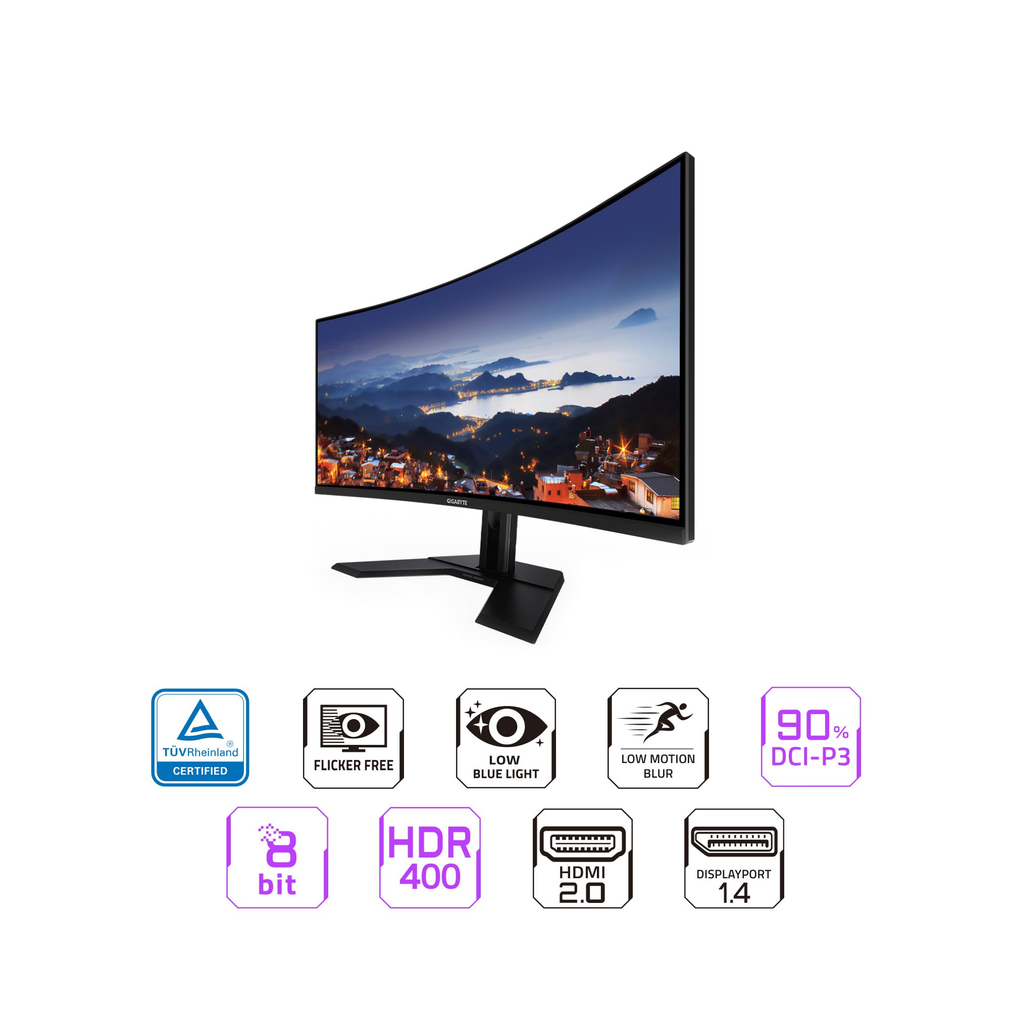 Foto 3 pulgar | Monitor Gigabyte G34wqcp Pro 34 Pulgadas Va Curvo Wqhd 180 Hz - Venta Internacional.