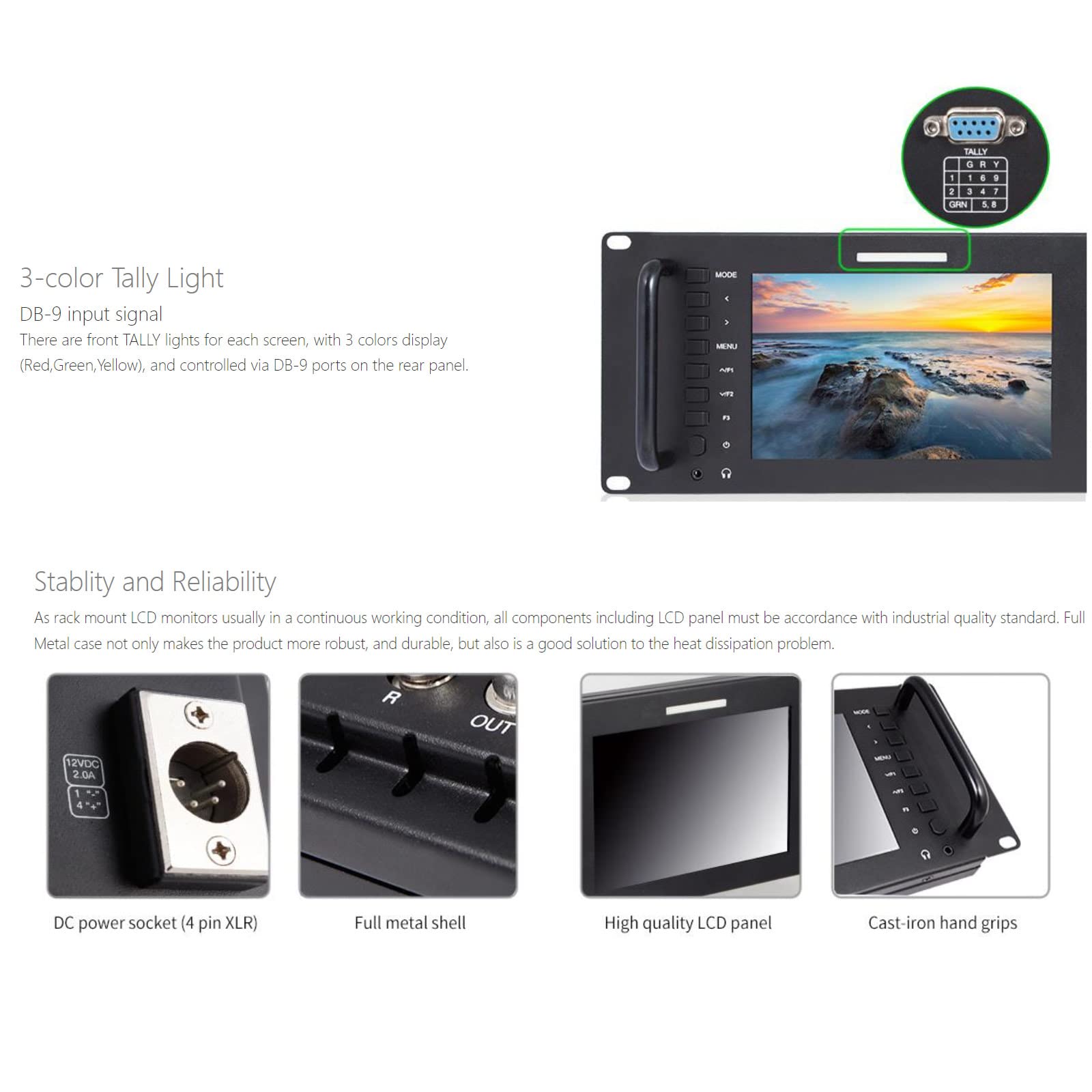Foto 6 pulgar | Monitor Feelworld D71 Plus -h Dual 7 3ru Ips 1920 X 1200 En Rack - Venta Internacional.