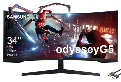 Foto 1 | Monitor Para Videojuegos Samsung 34 Odyssey G5 Ultra-wide Wqhd 165hz - Venta Internacional.