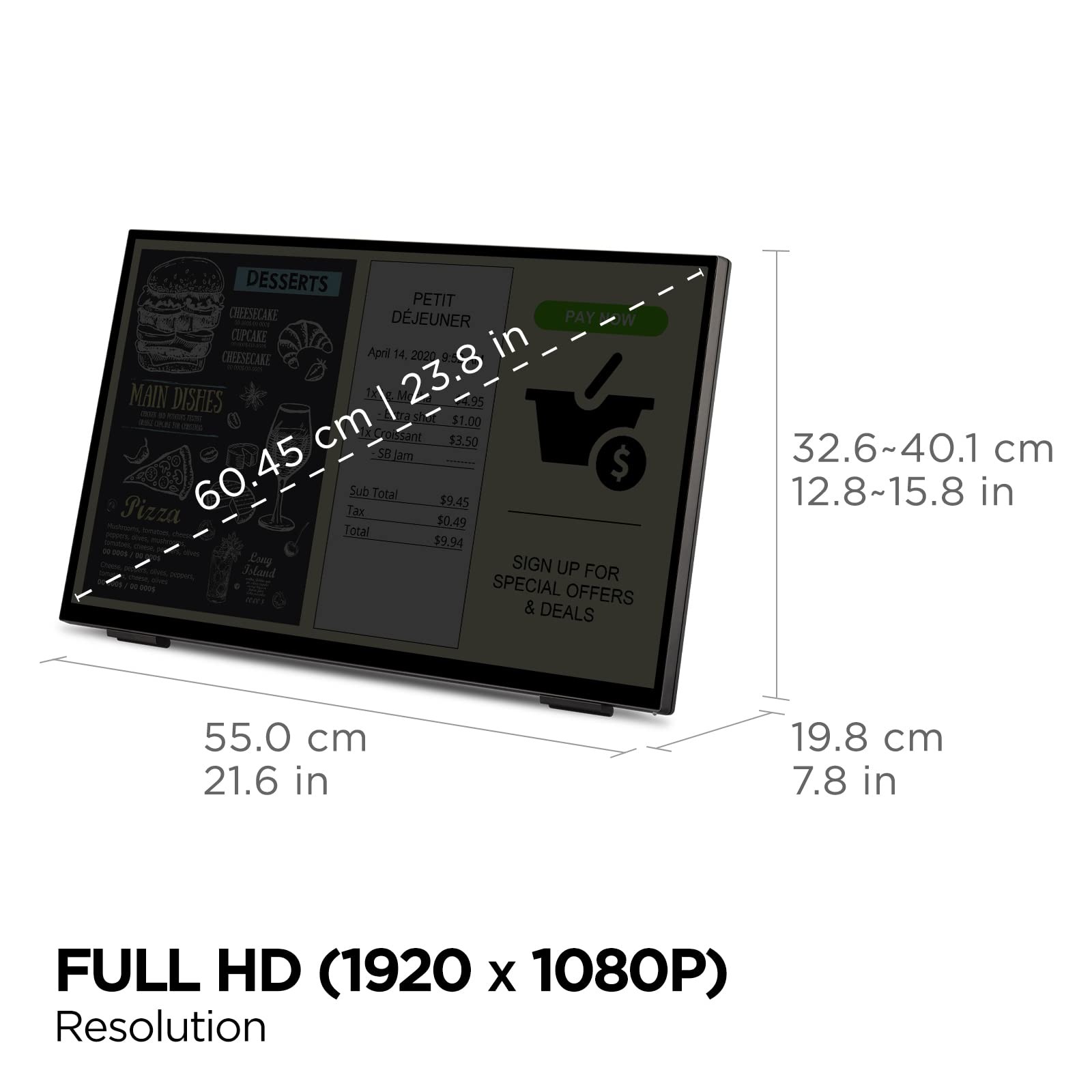 Foto 5 | Monitor Viewsonic Td2465 Con Pantalla Táctil Hdmi/usb De 24 Pulgadas Y 1080p - Venta Internacional.
