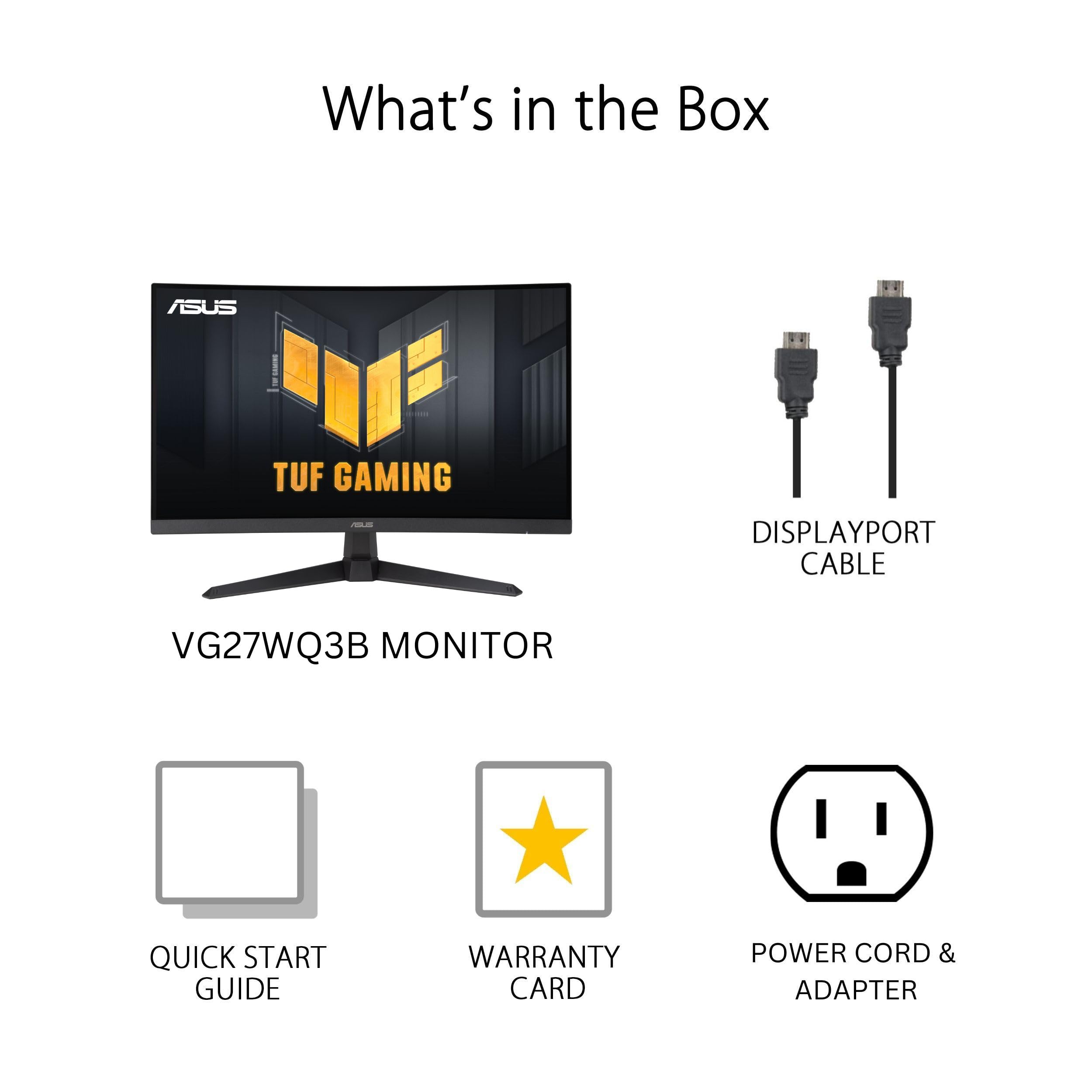 Foto 7 | Monitor Asus Tuf Gaming Vg27wq3b De 27 Pulgadas, Qhd, 180 Hz, Curvo - Venta Internacional.