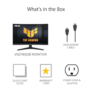 Foto 7 | Monitor Asus Tuf Gaming Vg27wq3b De 27 Pulgadas, Qhd, 180 Hz, Curvo - Venta Internacional.