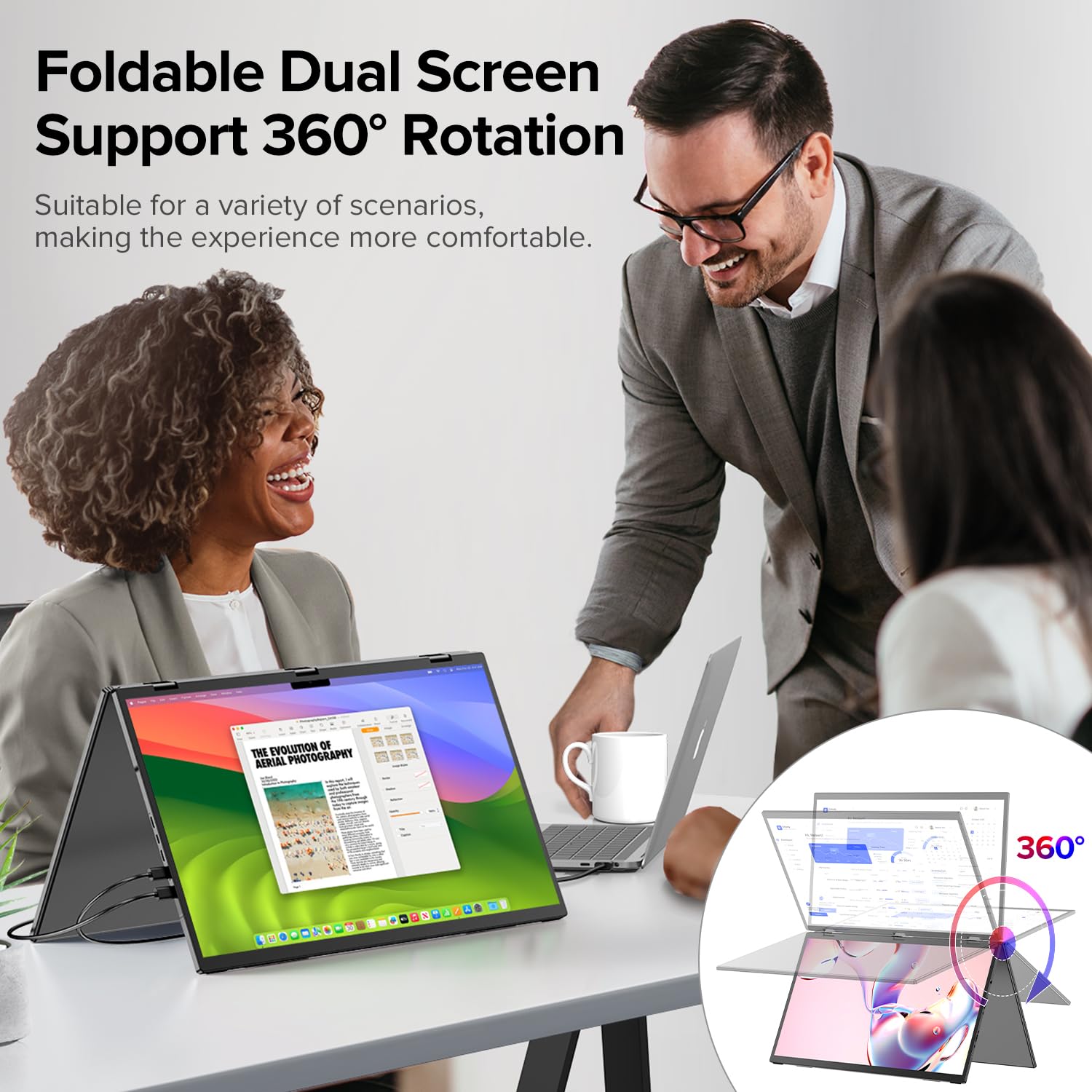 Foto 4 | Monitor Portátil De Doble Monitor Uperfect Delta 15.6 1080p Hdr - Venta Internacional.