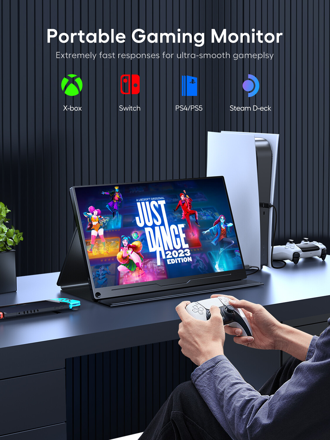 Foto 6 pulgar | Monitor Para Juegos Uperfect Portátil De 18,5 Pulgadas, 120 Hz Y 1080p