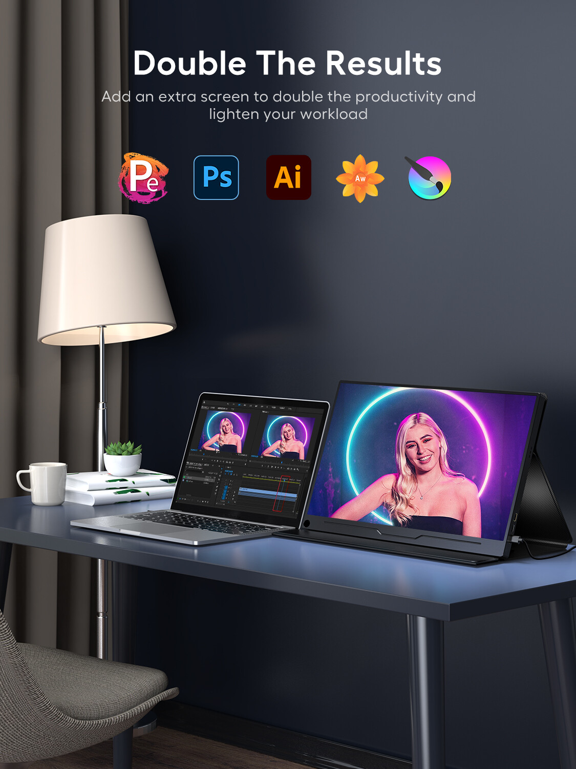 Foto 8 pulgar | Monitor Para Juegos Uperfect Portátil De 18,5 Pulgadas, 120 Hz Y 1080p