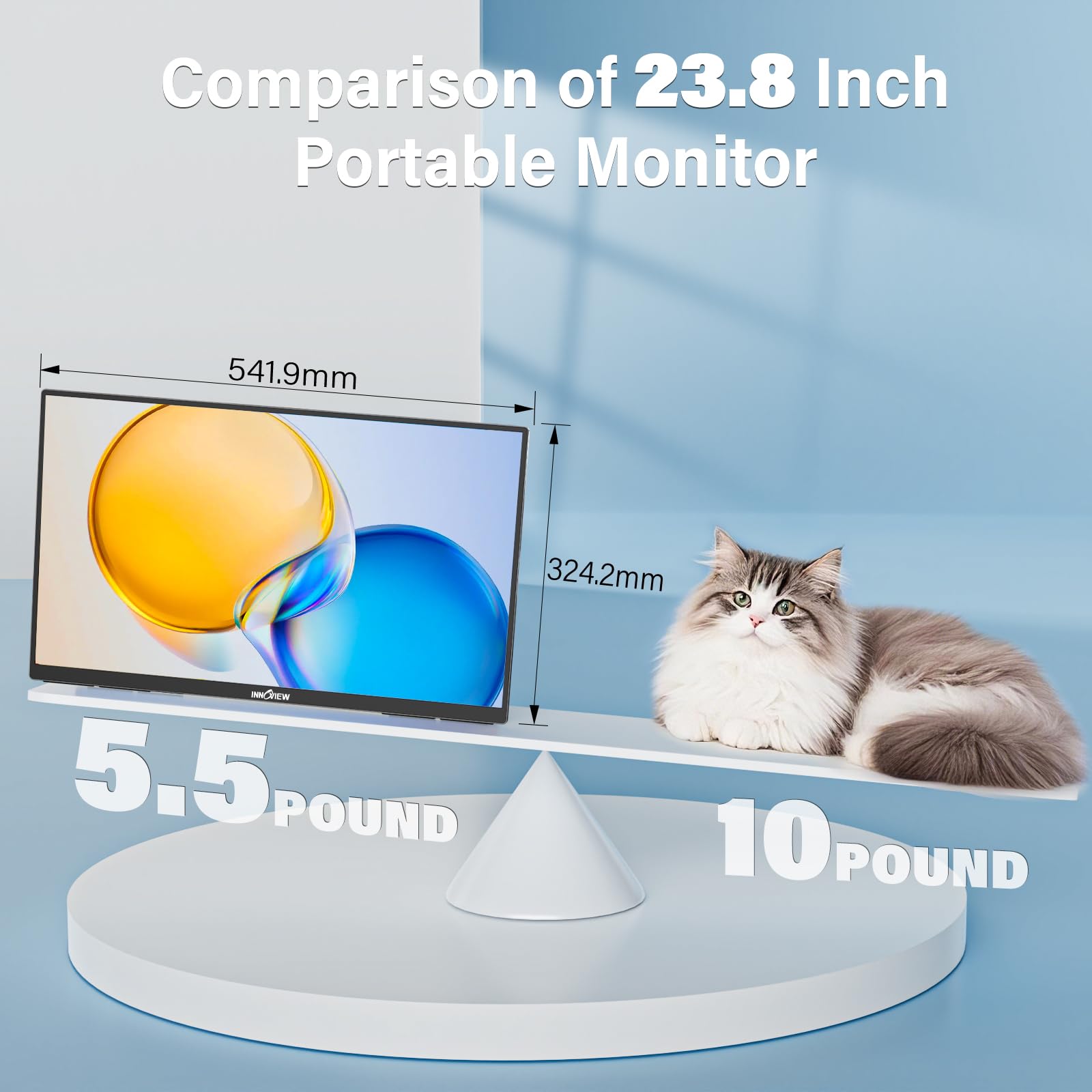 Foto 3 pulgar | Monitor Portátil Innoview 23,8'' 1080p Fhd 100 Hz 100% Srgb - Venta Internacional.