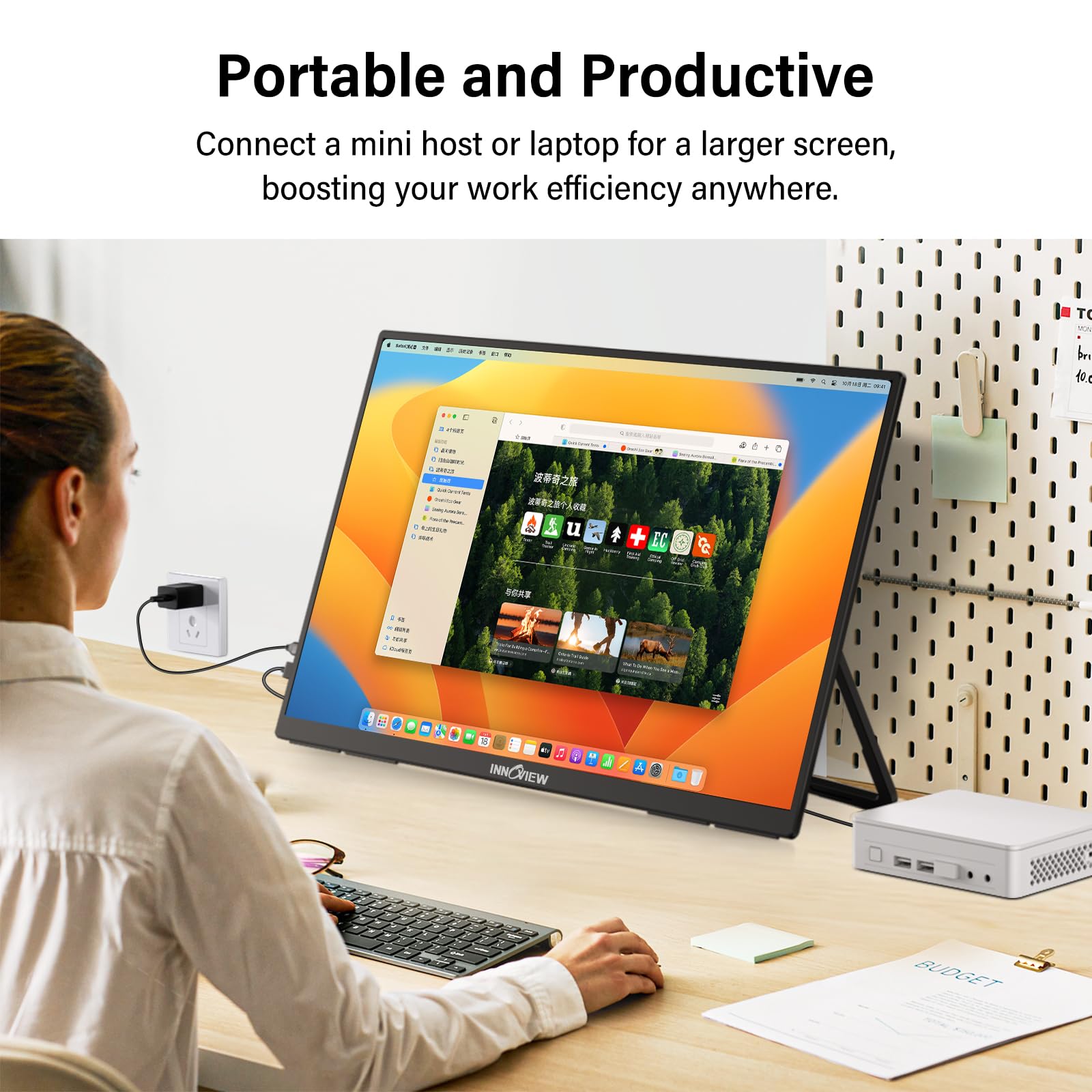 Foto 3 | Monitor Portátil Innoview 23,8'' 1080p Fhd 100 Hz 100% Srgb - Venta Internacional.
