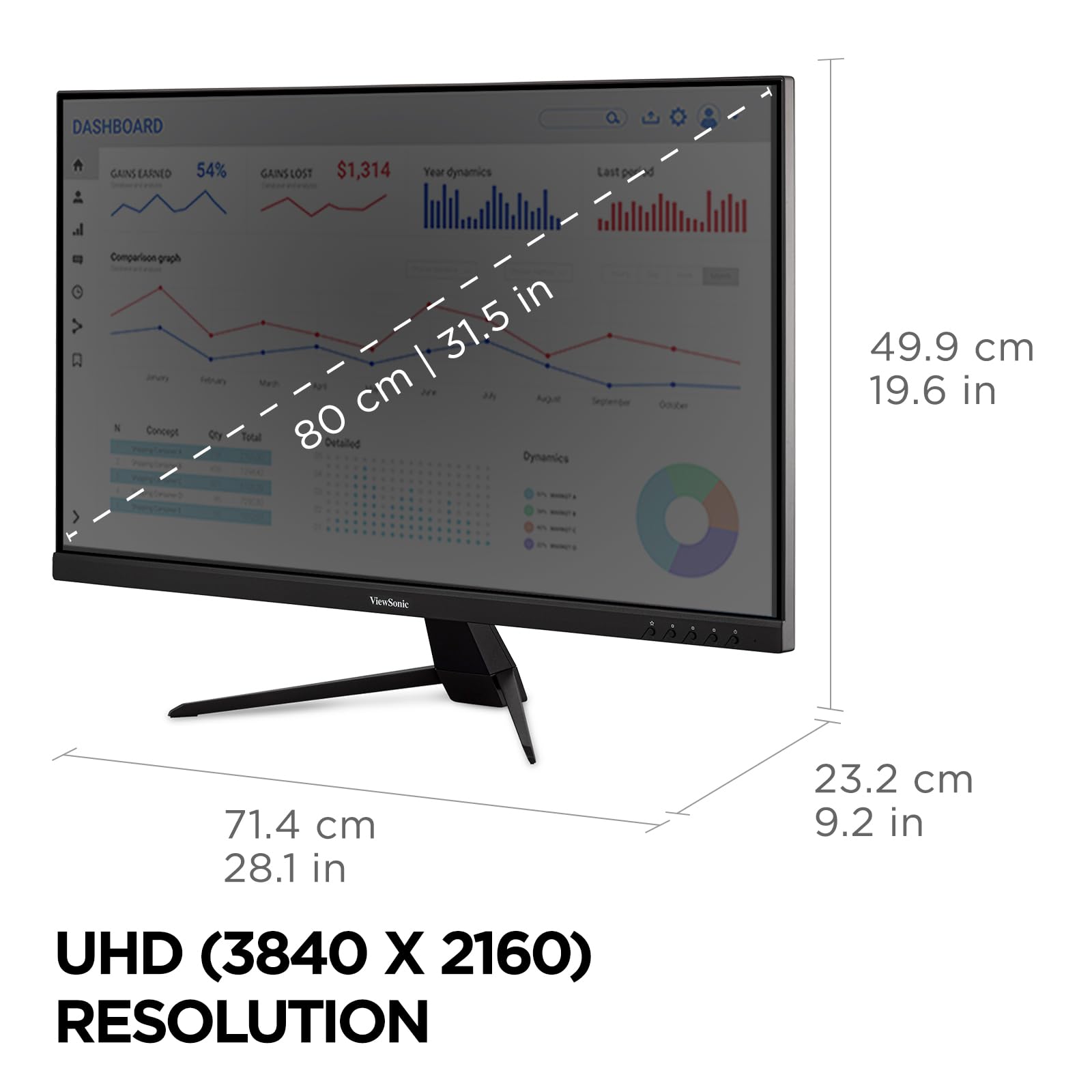 Foto 5 | Monitor Viewsonic Vx3267u-4k Ips 4k Uhd De 32 Pulgadas Con Usb-c De 65 W - Venta Internacional.