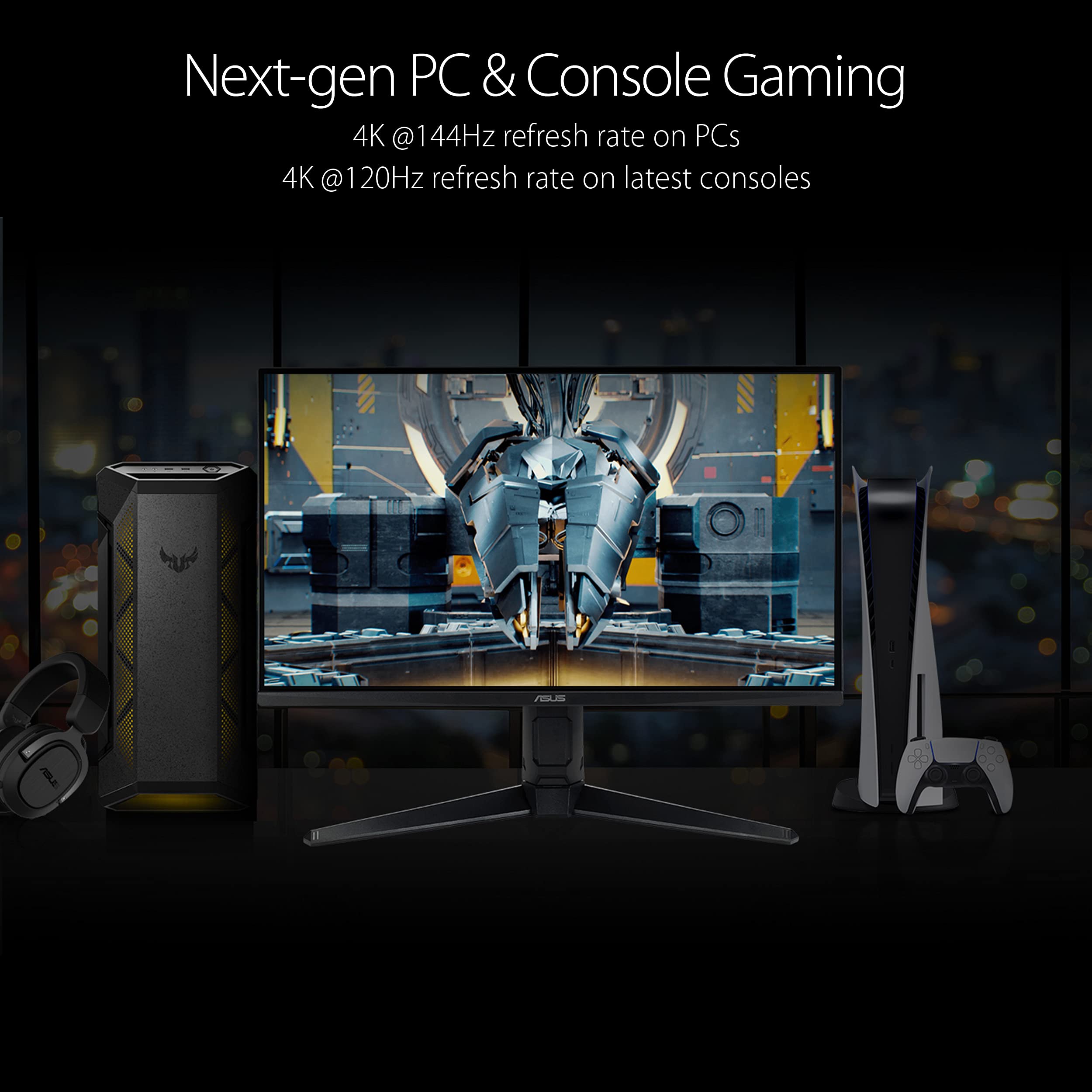 Foto 3 pulgar | Monitor Asus Tuf Gaming Vg28uql1a De 28 Pulgadas, 4k, 144 Hz, Hdmi 2.1 - Venta Internacional.