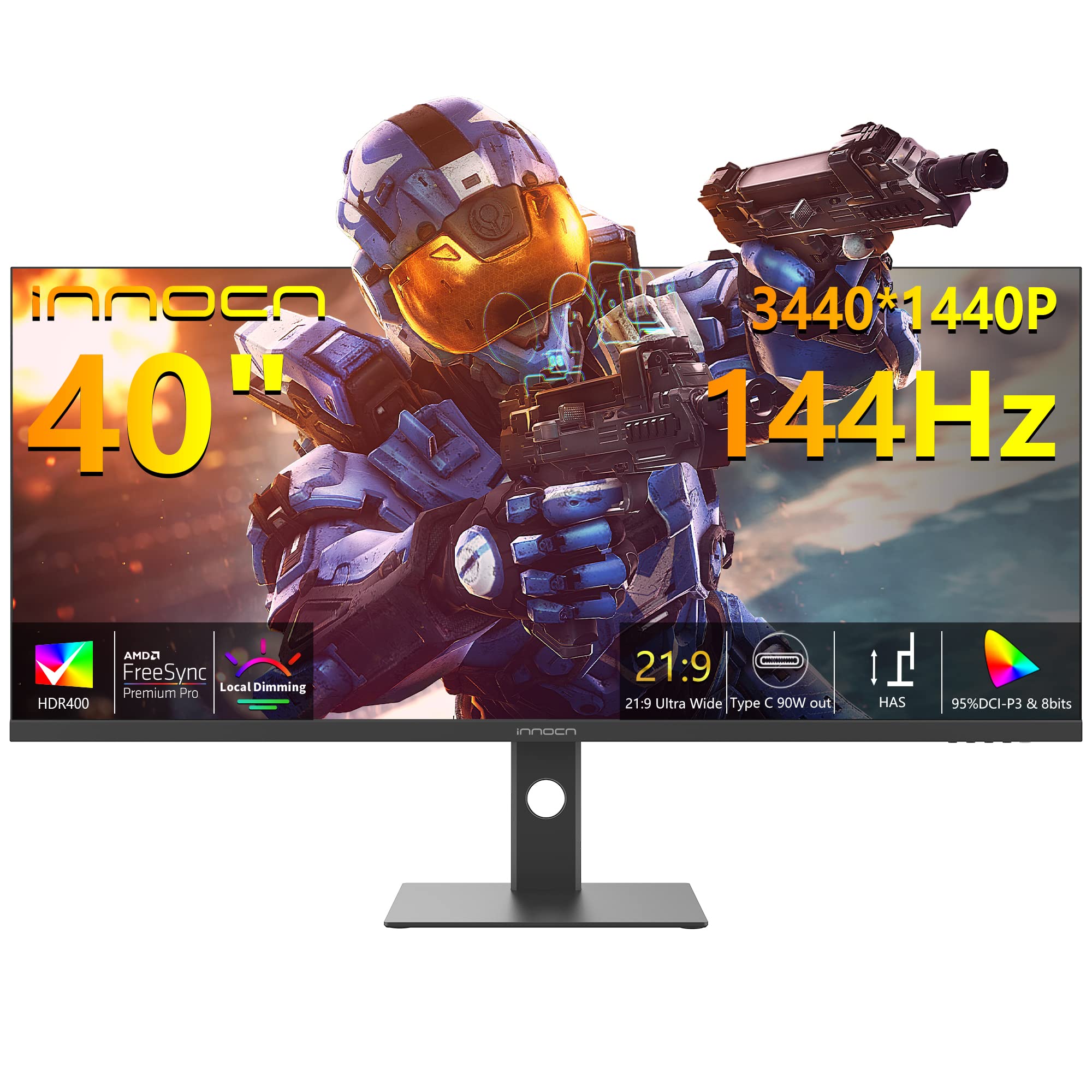 Monitor Ultraancho Innocn 40c1r 40'' Qhd 3440x1440p 144 Hz - Venta Internacional.