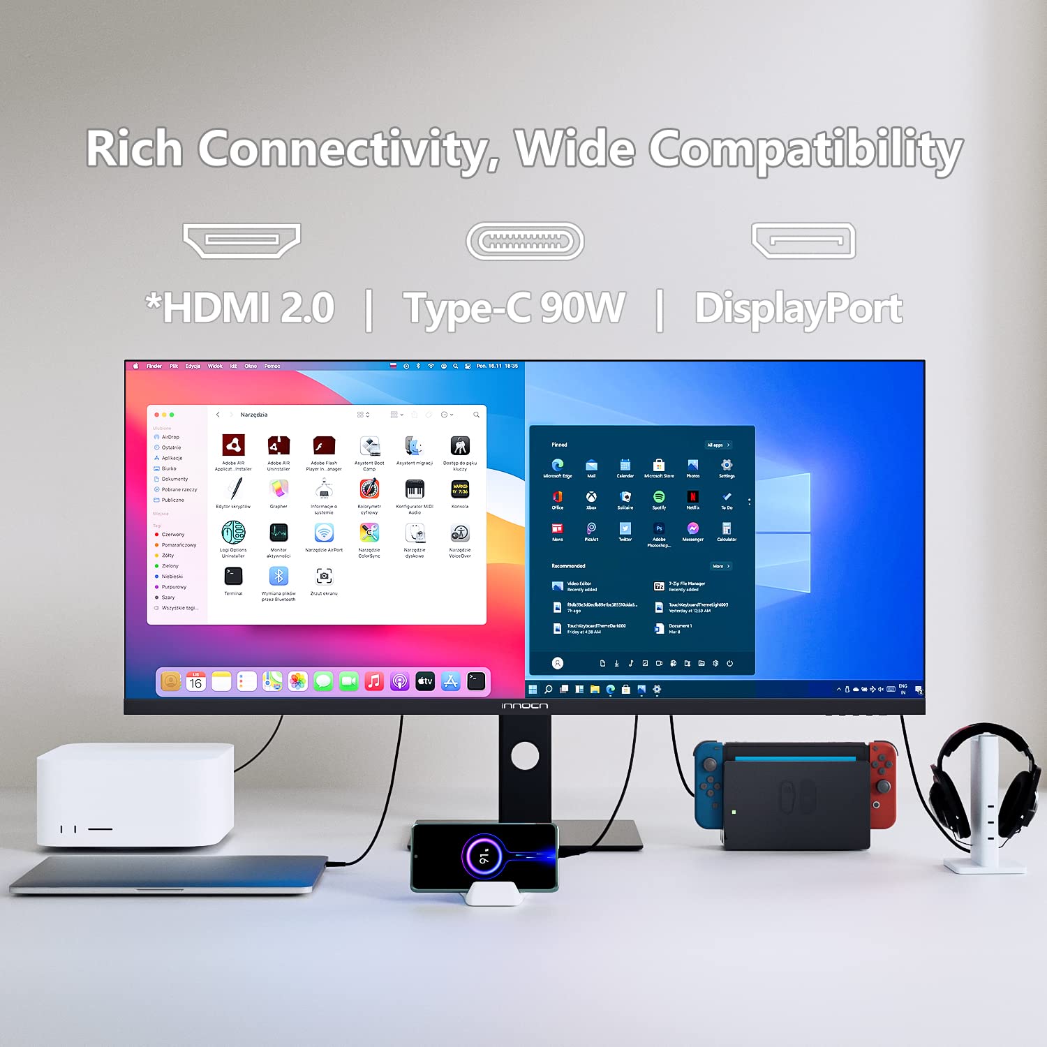 Foto 8 pulgar | Monitor Ultraancho Innocn 40c1r 40'' Qhd 3440x1440p 144 Hz - Venta Internacional.
