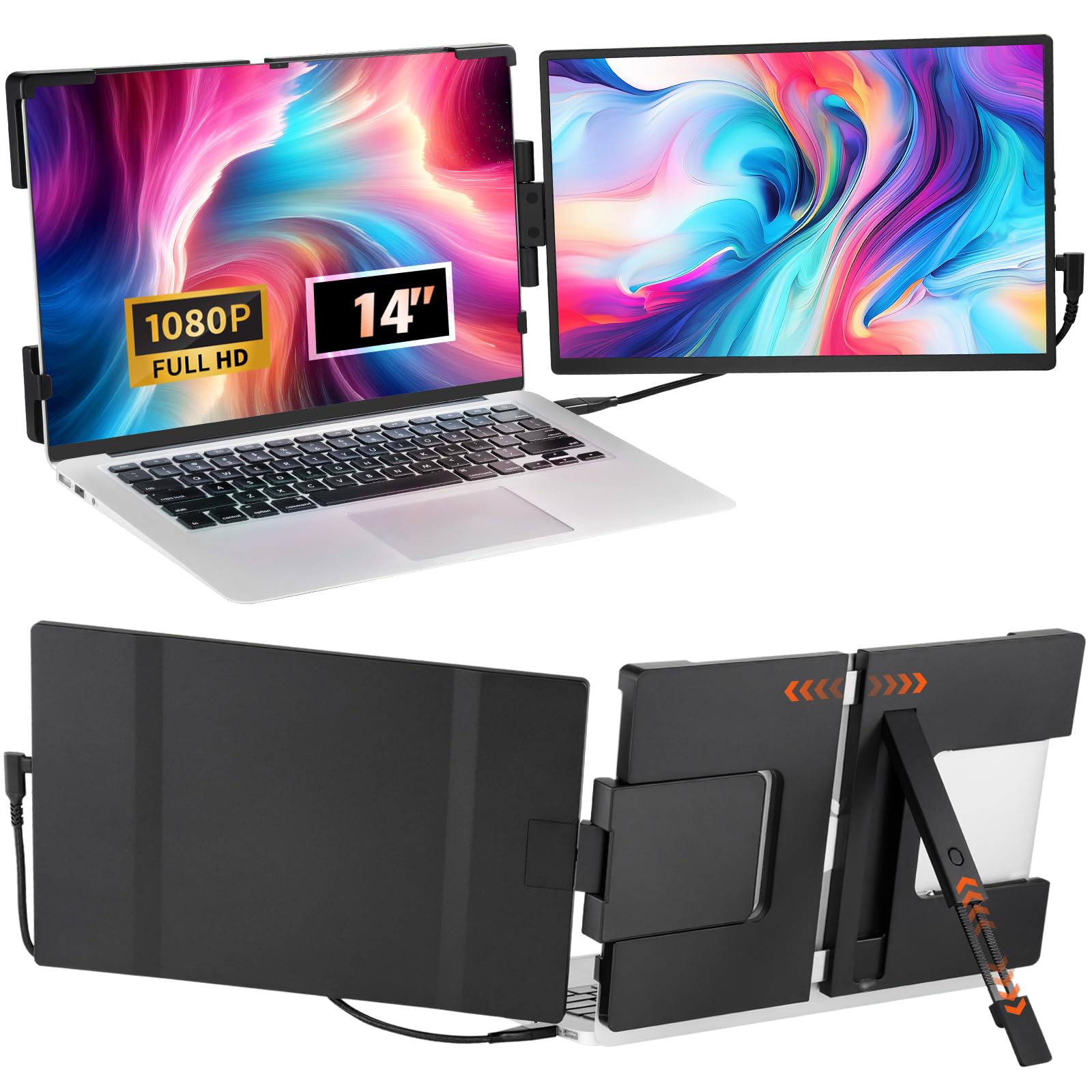 Foto 3 pulgar | Extensor De Pantalla Portátil Para Portátil Vevor 14'' Fhd 1080p Ips - Venta Internacional.